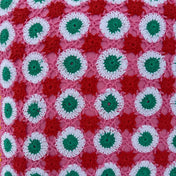 Handmade Boho Pink and Multicolor Crochet Cushion Cover by RavelBerry - Lifestyle