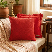 Diamond Lattice Textured Cushion Cover (Boho)