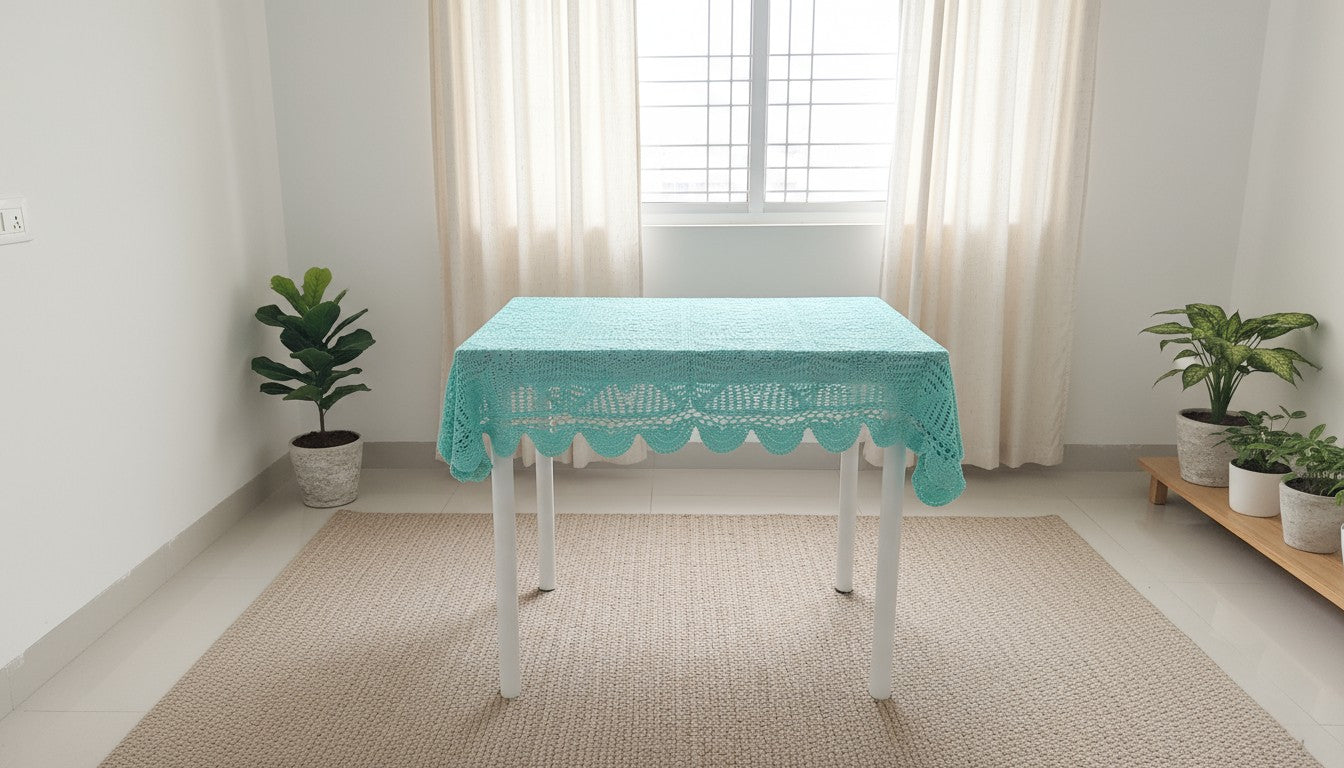 Crochet Tablecloths - Soft Pistachio Mint