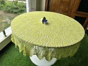 Round Crochet Tabletops - Lemmon Yellow