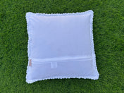 36 Diamond Crochet Cushion Cover – White – 16×16