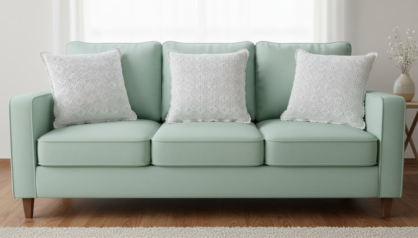 36 Diamond Crochet Cushion Cover – White – 16×16