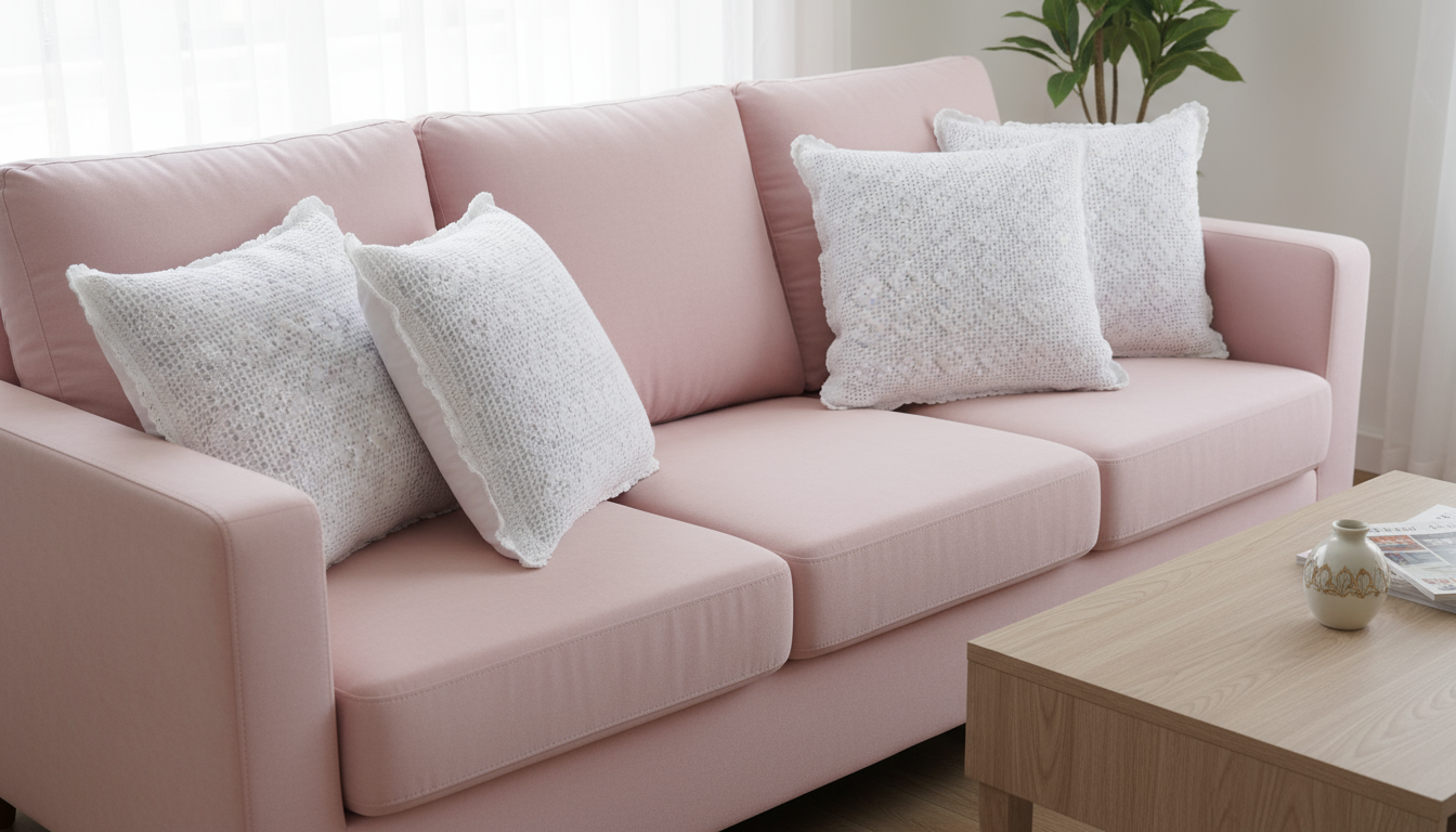 36 Diamond Crochet Cushion Cover – White – 16×16