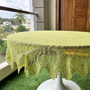 Lemon Yellow Round Lace Table Cloth (Summer Decor)