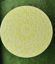 Round Crochet Tabletops - Lemmon Yellow