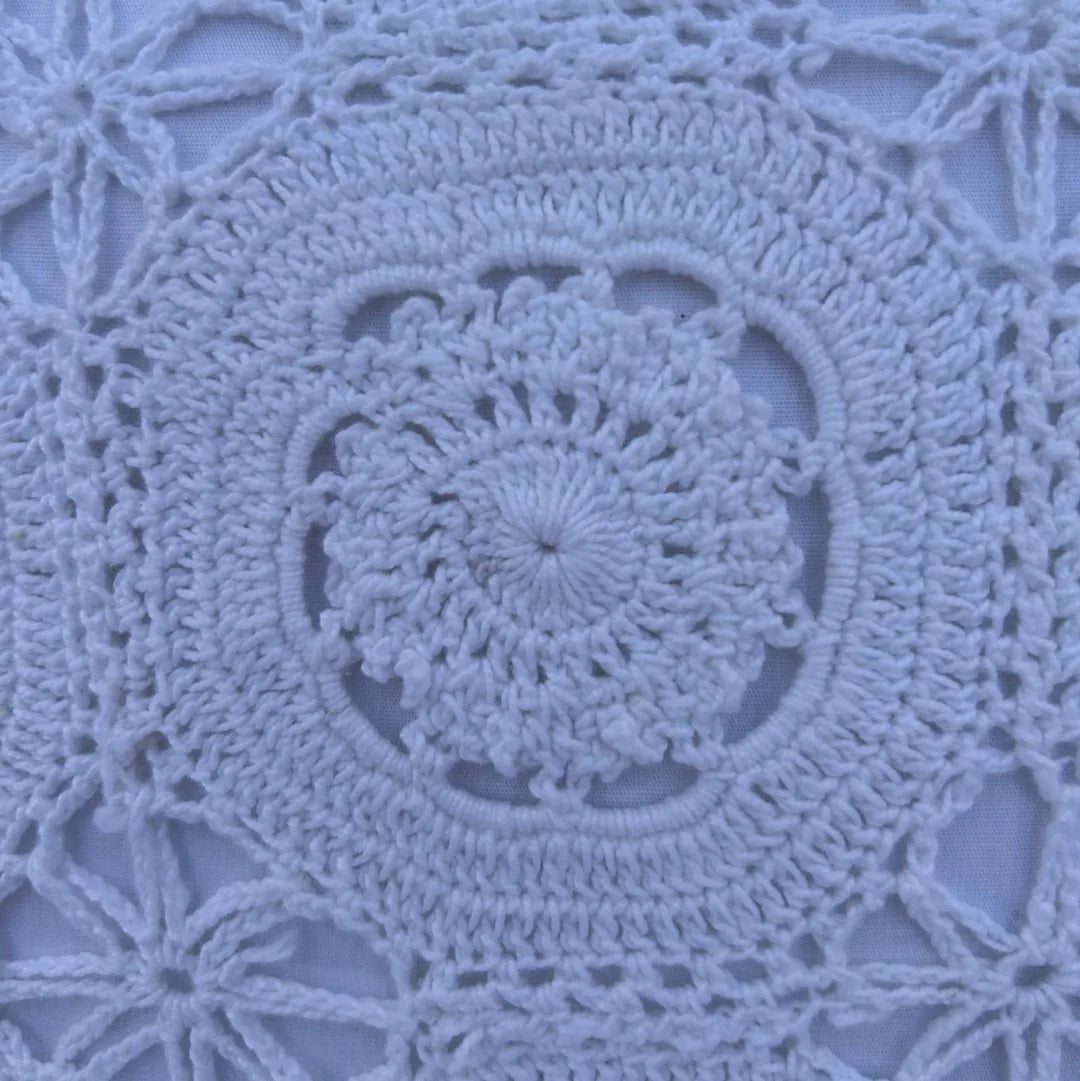 Symmetric Geometric Crochet Pillow (9-Block Design)