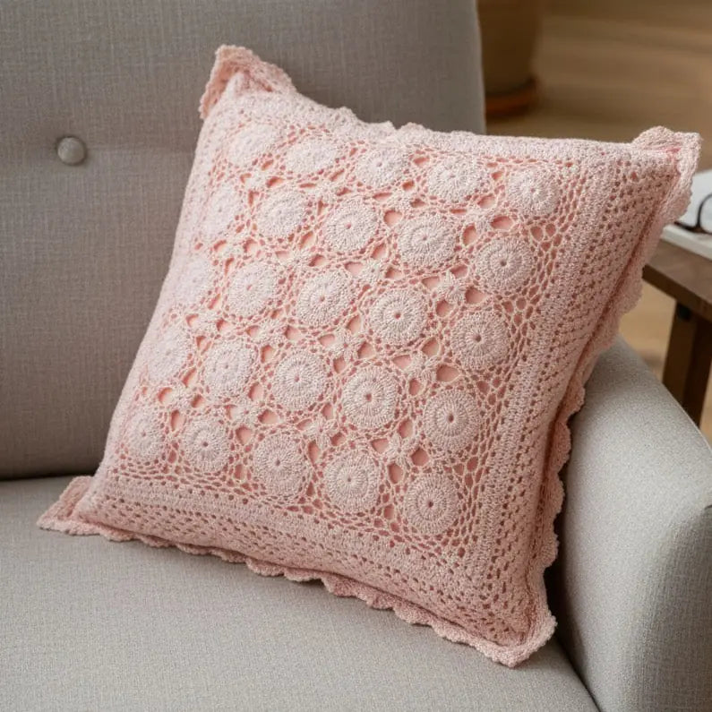 Classic Heirloom Lace Pillow Cover (Handmade)