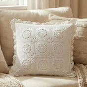 Symmetric Geometric Crochet Pillow (9-Block Design)