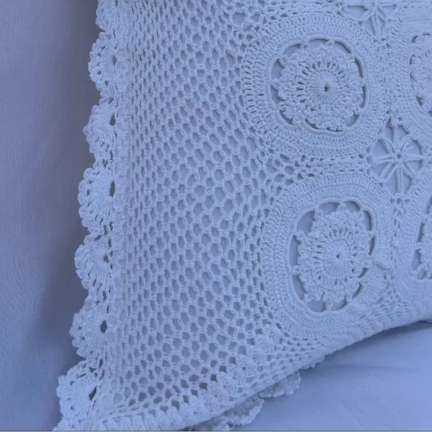 Symmetric Geometric Crochet Pillow (9-Block Design)