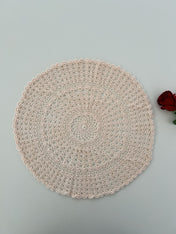 Crochet Doily - Round - Light Pink