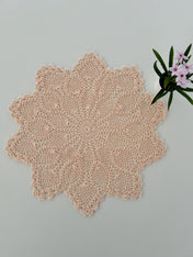 Crochet Doily - Star - Light Pink