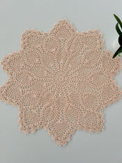 Crochet Doily - Star - Light Pink