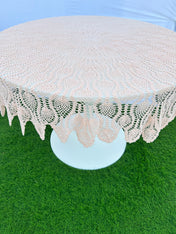Round Crochet Tabletops - Light Pink