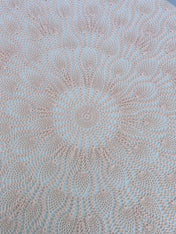 Round Crochet Tabletops - Light Pink
