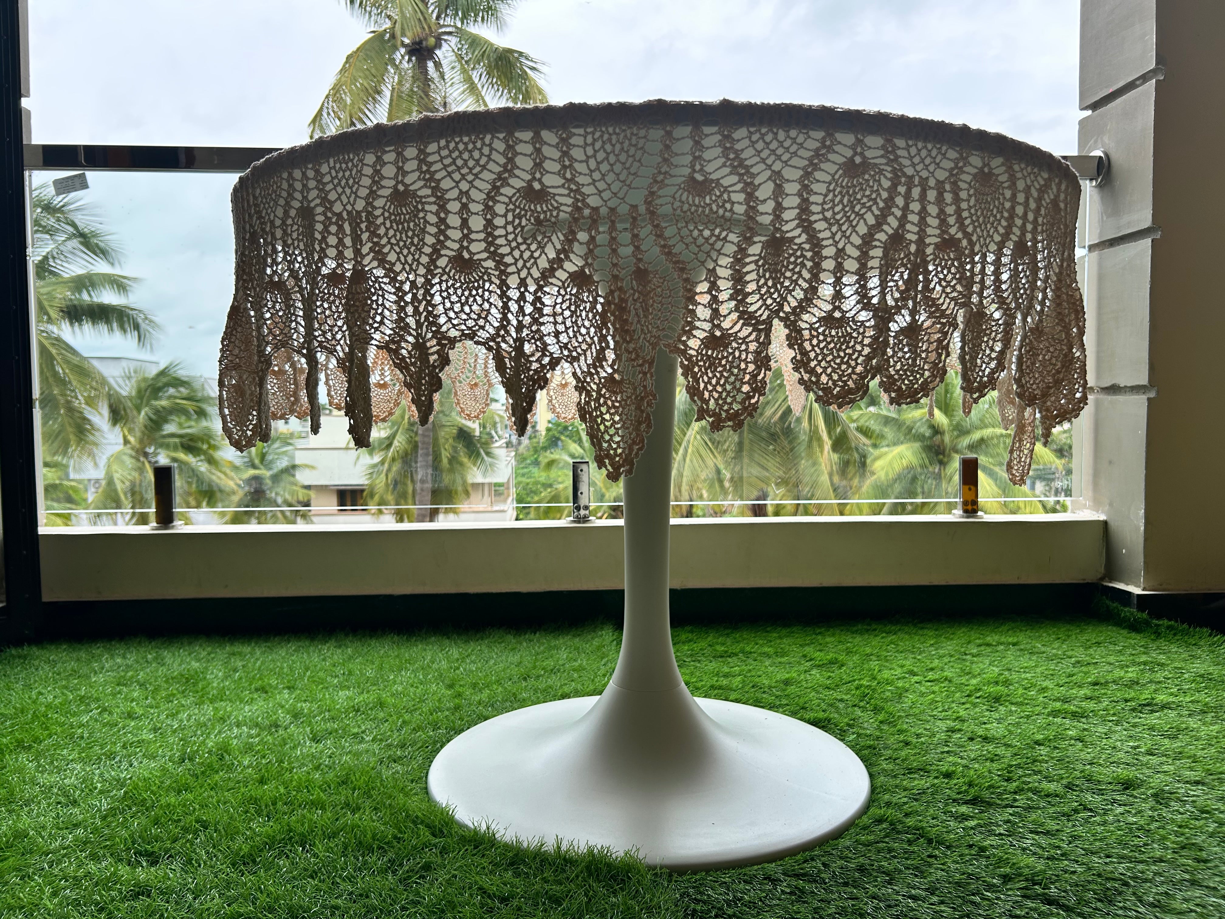 Round Crochet Tabletops - Light Pink