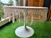 Round Crochet Tabletops - Light Pink