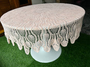 Round Crochet Tabletops - Light Pink