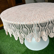 Round Crochet Tabletops - Light Pink