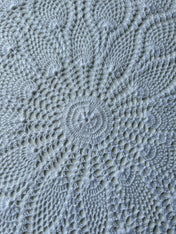 Round Crochet Tabletops - White