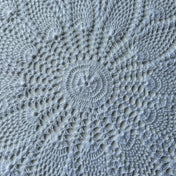 White Lace Round Table Topper (Centerpiece)