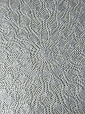 Round Crochet Tabletops - White