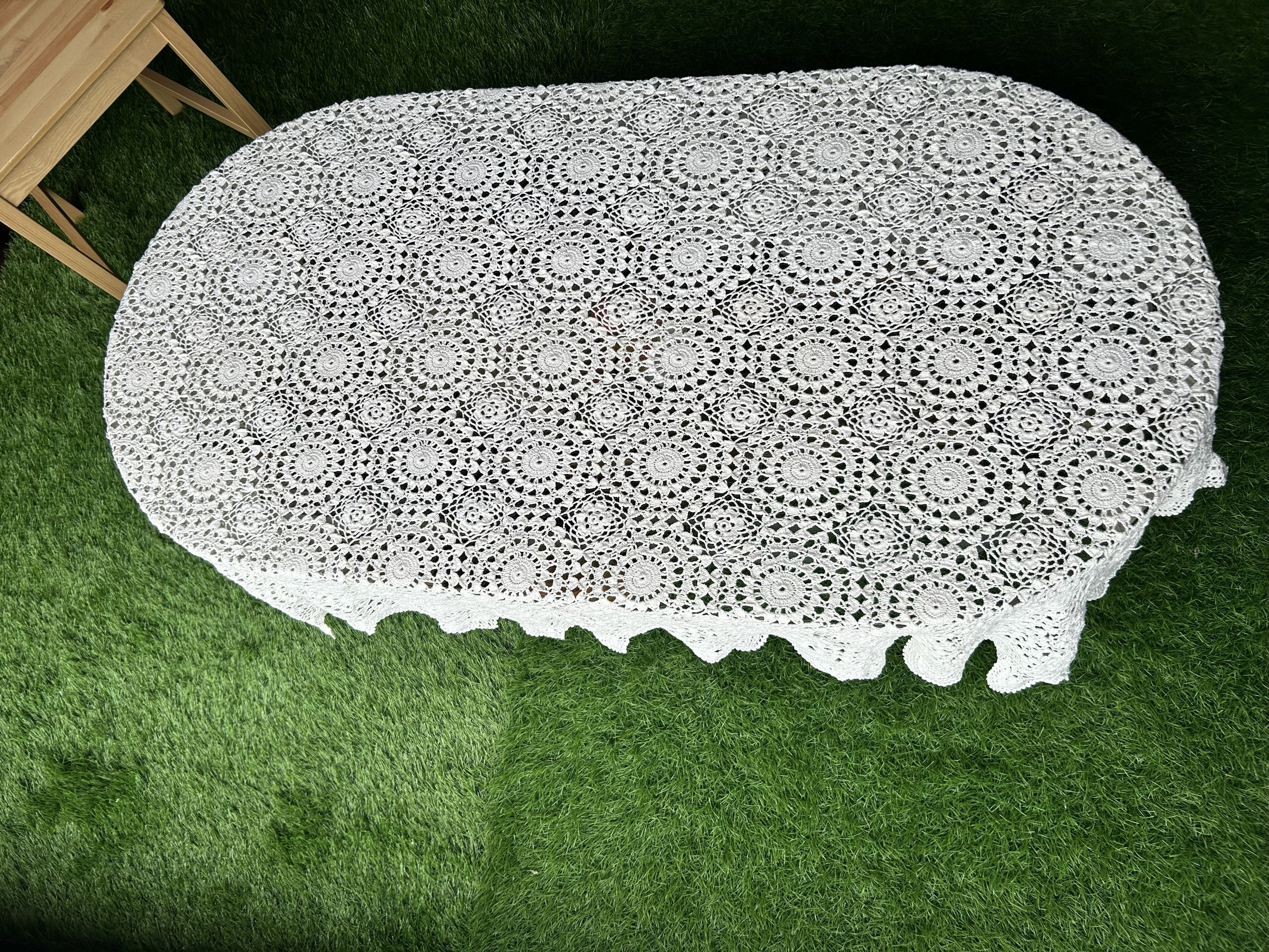 Crochet Tablecloths - Half White
