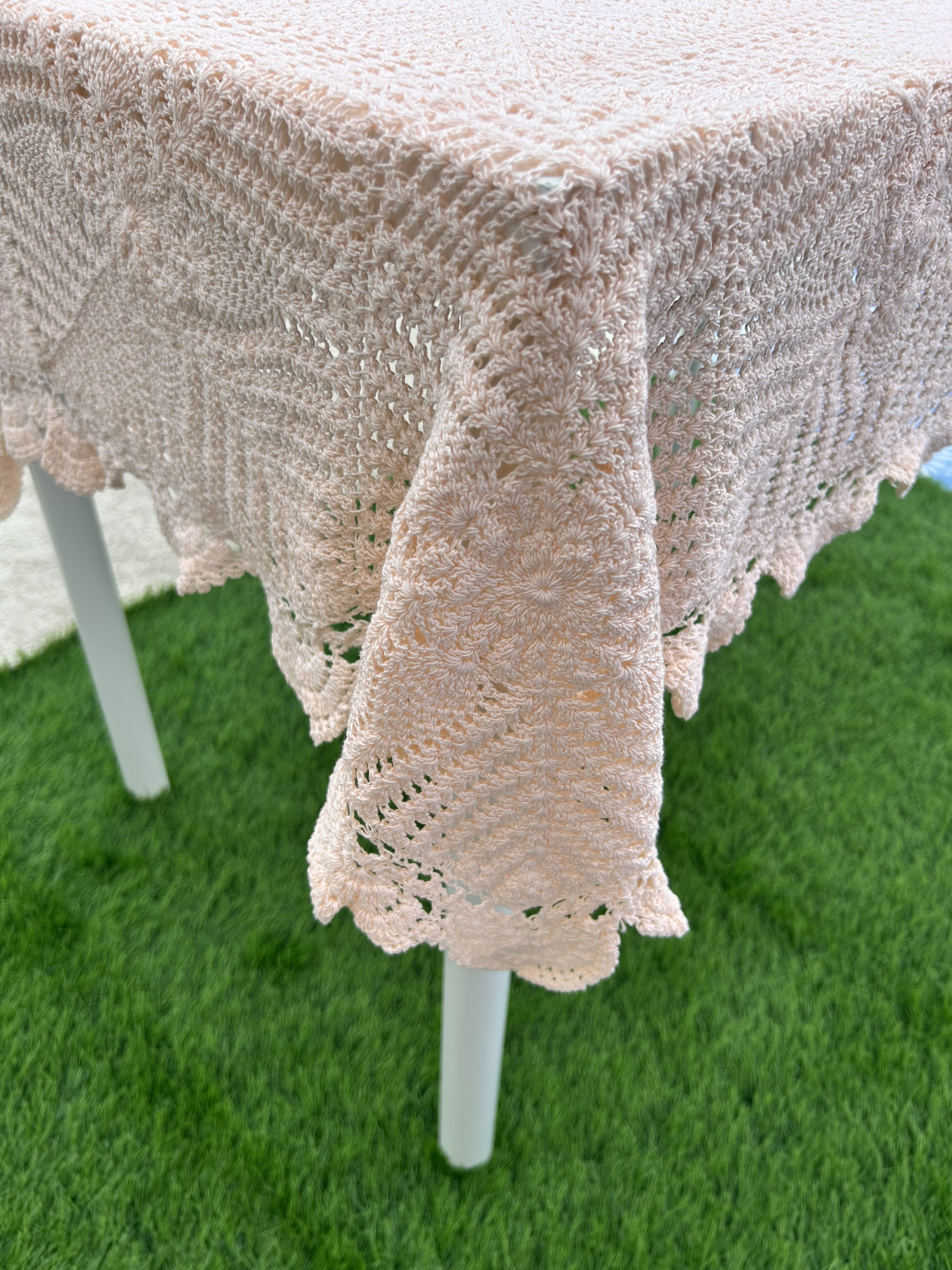 Crochet Tablecloths - Light Pink