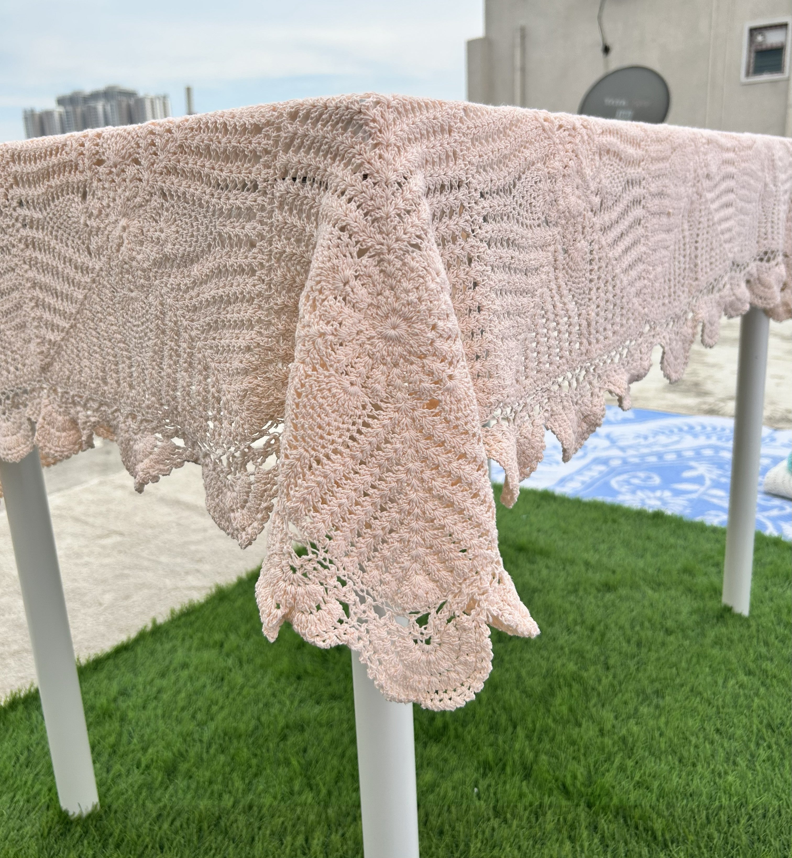 Crochet Tablecloths - Light Pink