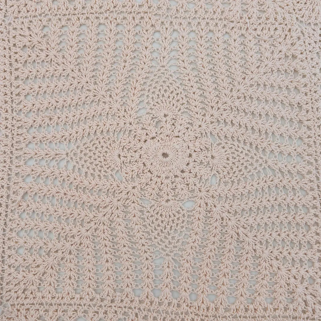Vintage Rose Heirloom Crochet Tablecloth & Furniture Throw