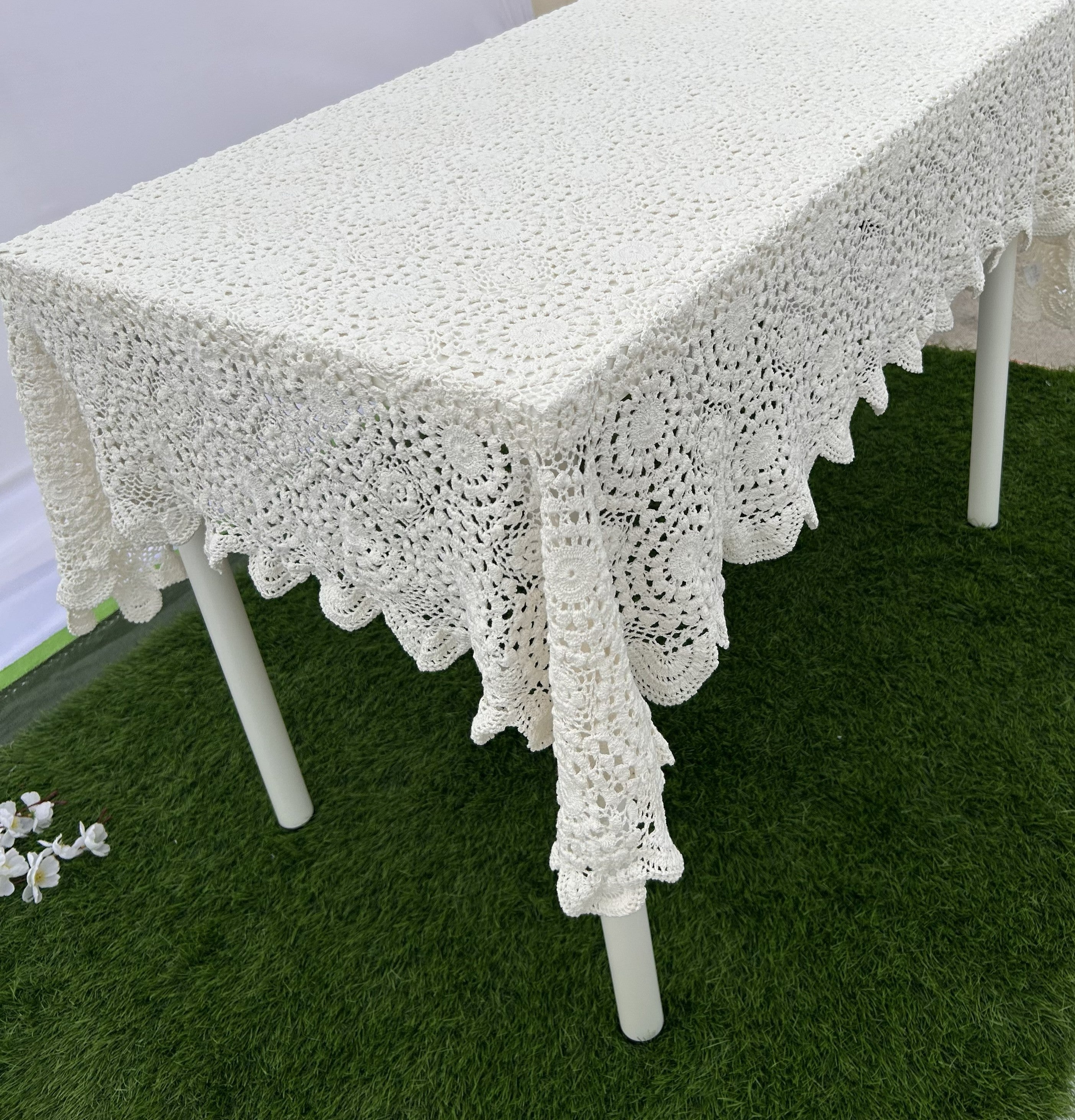 Crochet Tablecloths - Half White