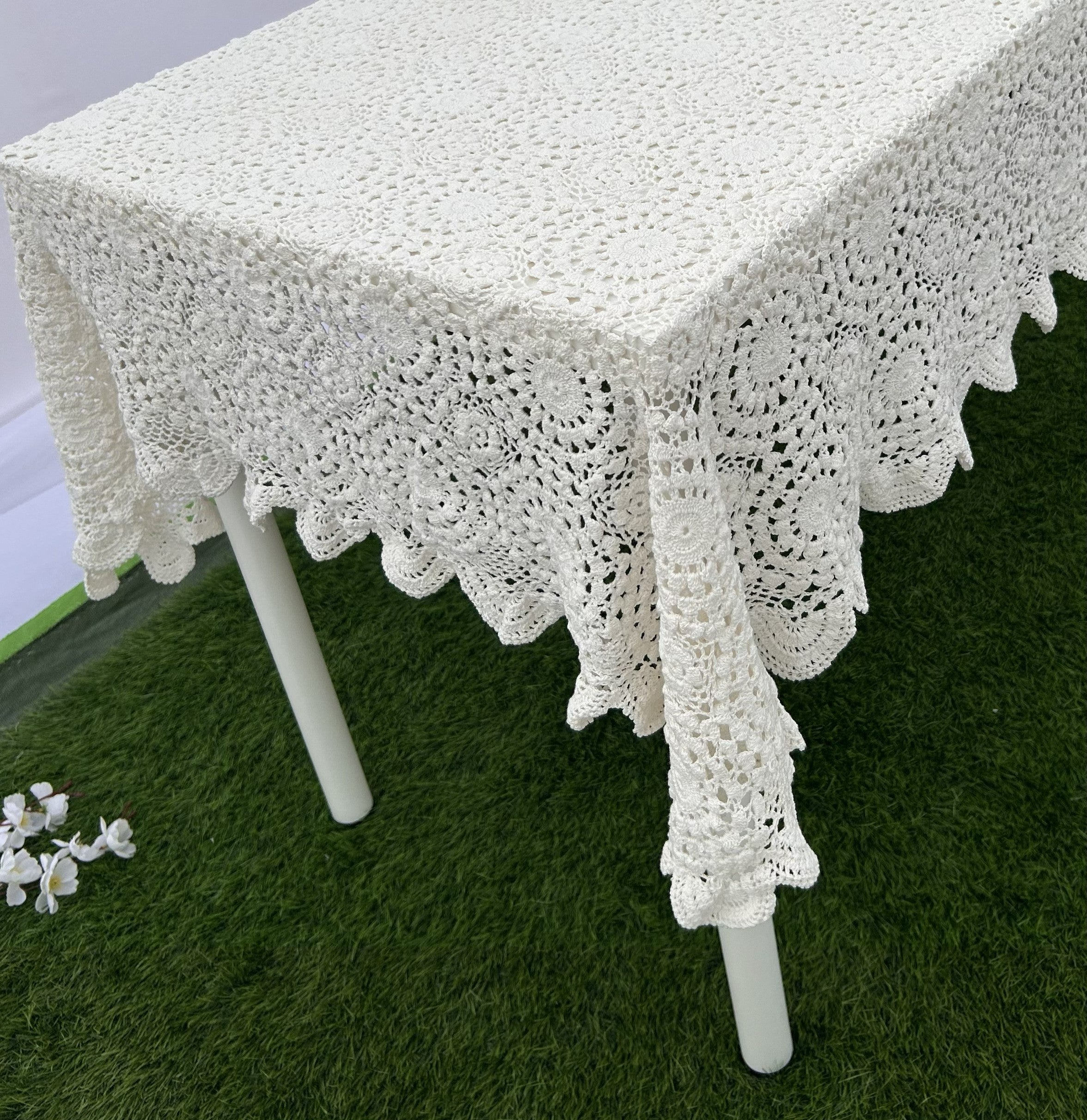 Crochet Tablecloths - Half White