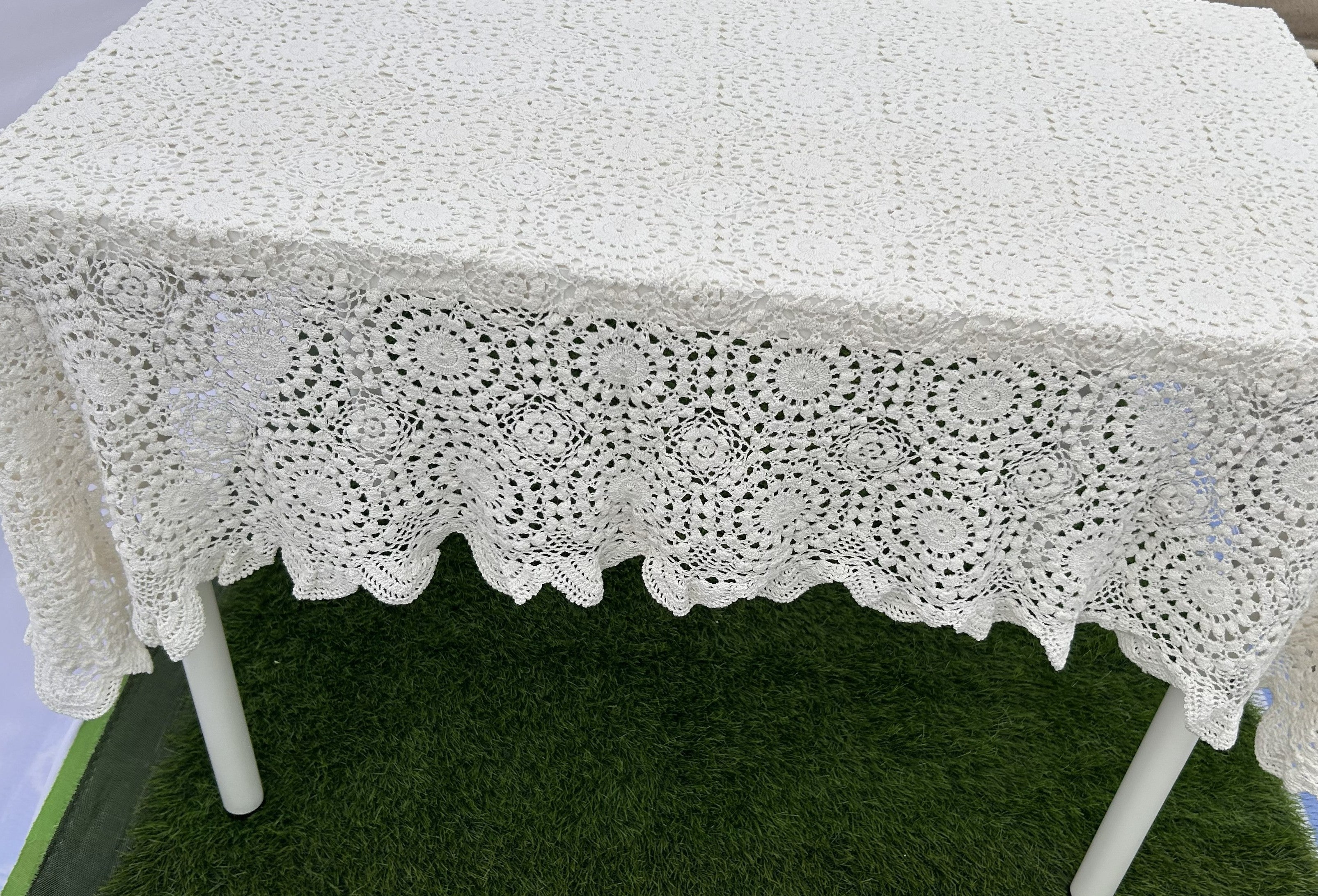 Crochet Tablecloths - Half White