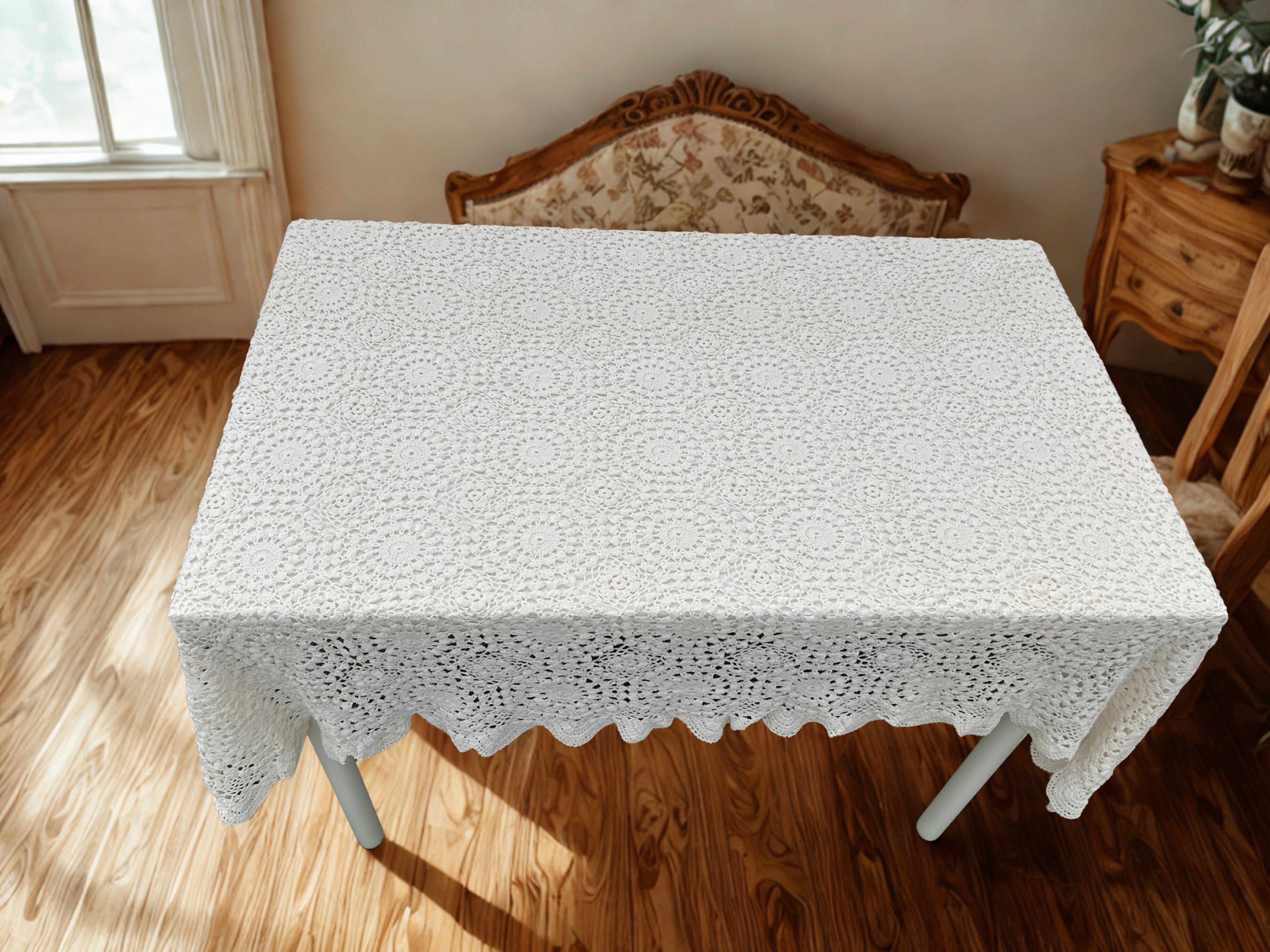 Crochet Tablecloths - Half White