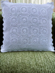 Cushion Cover - White - 16 Rounds - 16x16 Inch