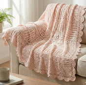 Vintage Rose Heirloom Crochet Tablecloth & Furniture Throw