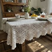 Ivory Lace Crochet Tablecloth (Vintage Wedding Style)