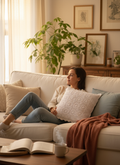 Cushion Cover - White - 16 Rounds - 16x16 Inch