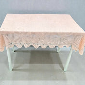 Vintage Rose Heirloom Crochet Tablecloth & Furniture Throw
