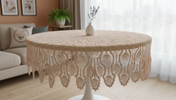 Round Crochet Tabletops - Light Pink