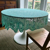 Pastel Mint Green Crochet Table Topper