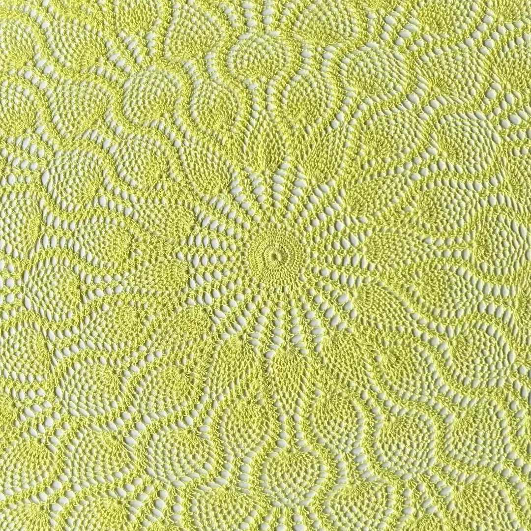 Lemon Yellow Round Lace Table Cloth (Summer Decor)