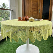 Lemon Yellow Round Lace Table Cloth (Summer Decor)