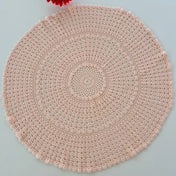 Crochet Doily - Round - Light Pink
