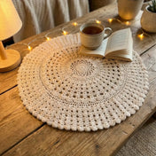 Crochet Doily - Round - Light Pink