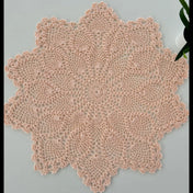 Crochet Doily - Star - Light Pink