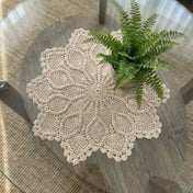 Crochet Doily - Star - Light Pink