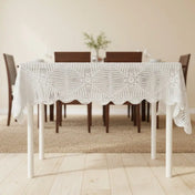 Victorian Hand-Knitted Lace Dining Cloth - Snow White
