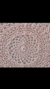 Crochet Doily - Round - Light Pink