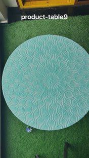 Round Crochet Tabletops - Soft Pistachio Mint