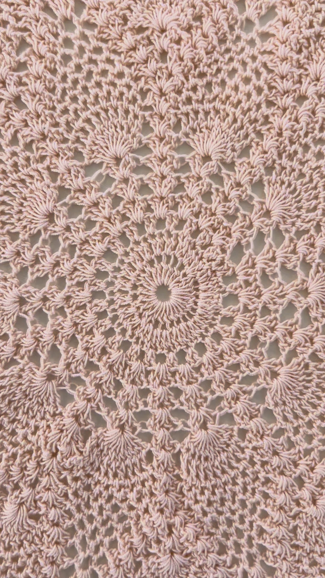 Crochet Doily - Star - Light Pink